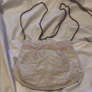 Glass Beaded Tulip Shoulder Bag